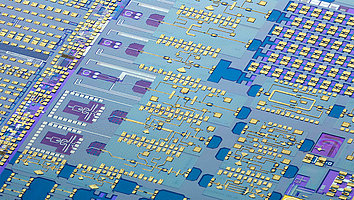 Waferstruktur mit Indiumphosphid-Schaltungen