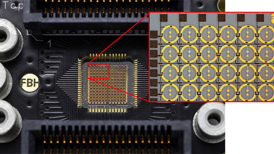 12 x 12 pixel focal plane array of bow-tie detectors